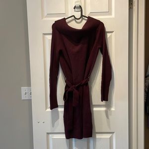 Super cute off-the-shoulder sweater dress